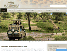 Tablet Screenshot of mazingirasafari.com